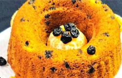 Orange and Blueberry Eggless Cake Recipe